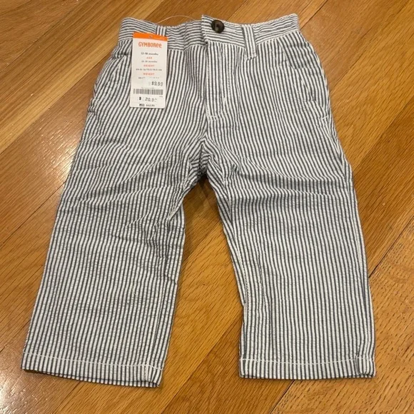 Gymboree Navy and White Striped Kids Pants - Picture 1 of 3
